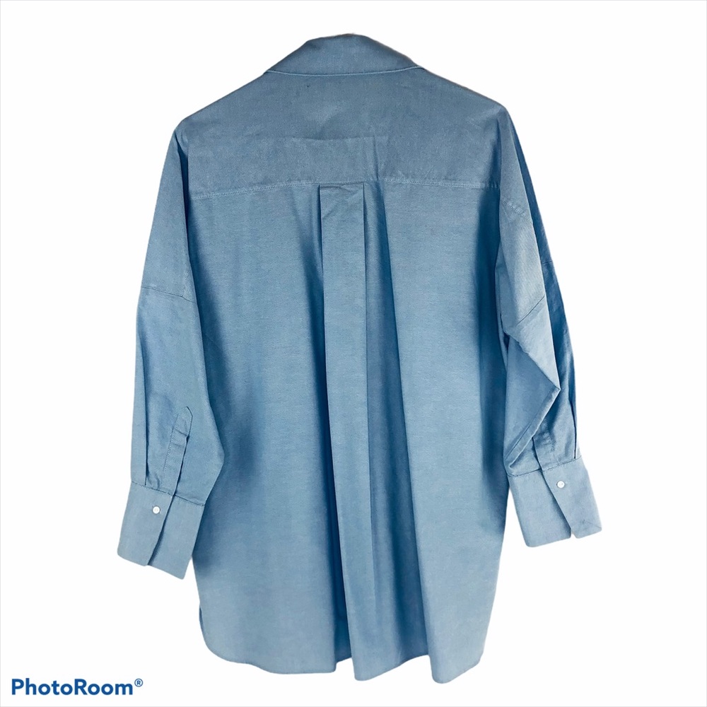 Zara Basic Collection Pearled Button Down Shirt L - image 4